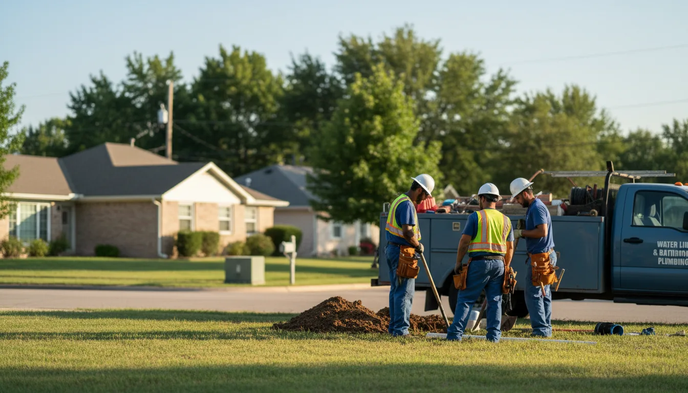 Residential water line and bathroom plumbing service in Evans, WV
